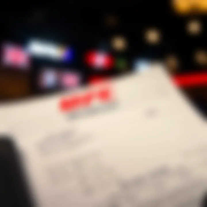 A close-up of a betting slip for a UFC match