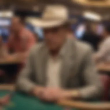 Amarillo Slim at a poker tournament