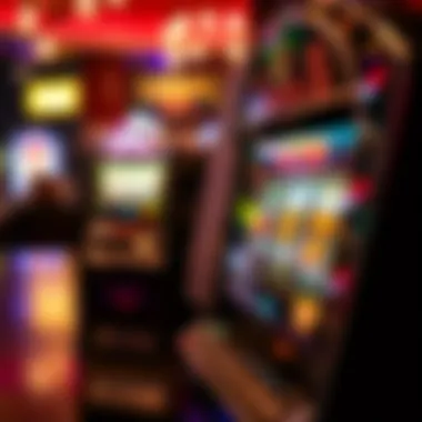 Intricate Slot Machine Design at the Bar Close-up of a slot machine with unique design elements in a bar setting