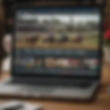 A digital interface showcasing online betting options for the Kentucky Derby