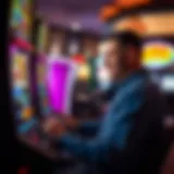 Brian Christopher engaging with a slot machine