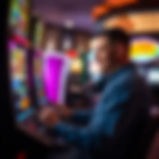 Brian Christopher engaging with a slot machine