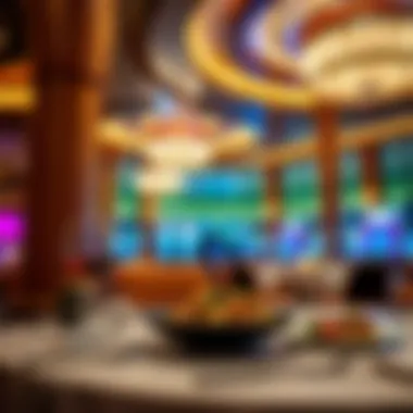 Elegant dining area at Caesars Casino featuring gourmet dishes