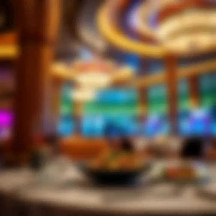 Elegant dining area at Caesars Casino featuring gourmet dishes