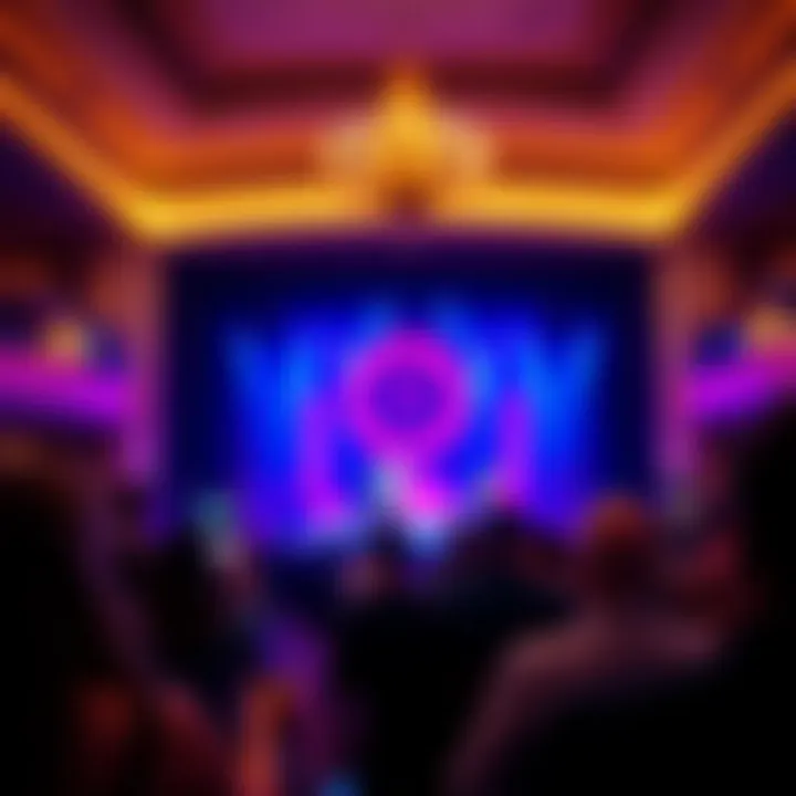 Entertainment event stage at Caesars Casino with a live performance