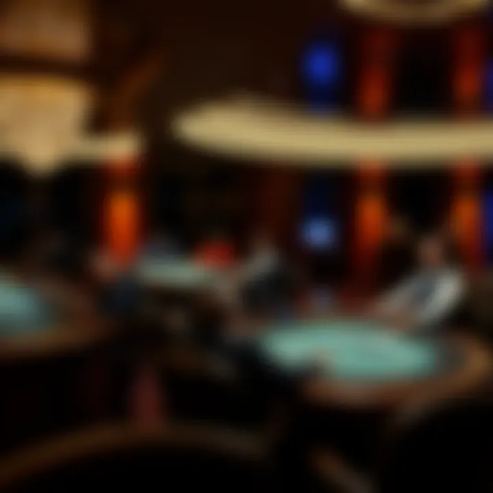 High-stakes gambling environment in a luxury casino