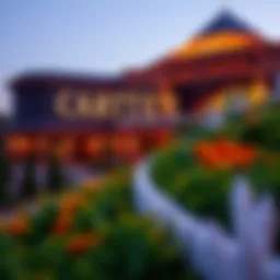 A panoramic view of Carter Casino Hotel showcasing its architectural elegance