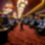 Casino interior with horse racing theme