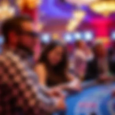 Participants Enjoying the Event Participants enjoying a casino night event with vibrant ambiance