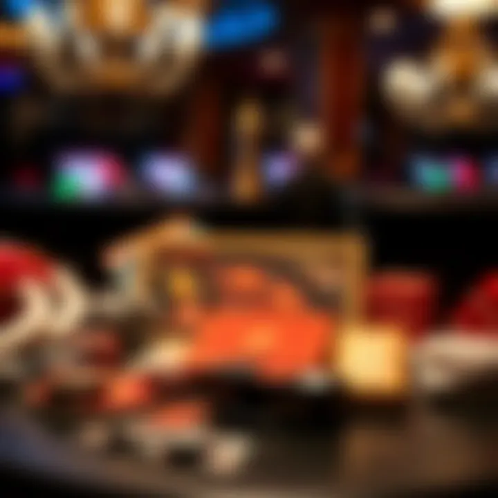 Variety of Reward Options Variety of casino night reward options displayed on a table