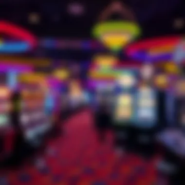 Dynamic Gaming Floor Atmosphere Vibrant gaming floor filled with various gaming machines