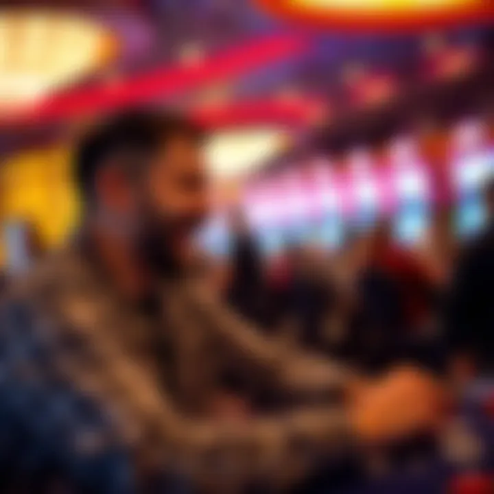 Customer enjoying a gaming experience at an enclave casino, highlighting engagement and excitement