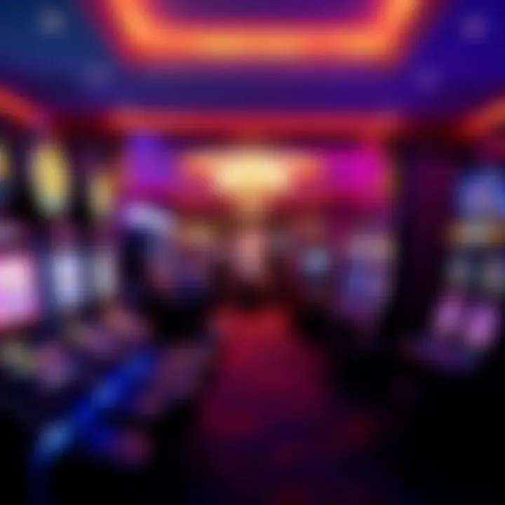 Diverse gaming options available at an enclave casino, including slot machines and table games