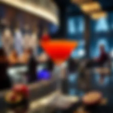 Cocktail Mastery at The Cosmopolitan Elegant cocktail presentation at a modern bar