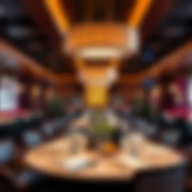 Diverse Culinary Offerings in Dining Area Elegant dining area featuring diverse culinary offerings