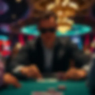 Strategic gameplay illustration in poker