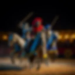 Spectacular jousting performance at Excalibur