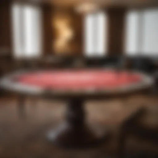 An intricate layout of a poker table with ace blinds highlighted