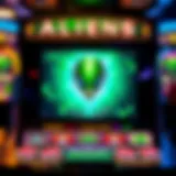 A captivating view of the Aliens slot game interface showcasing its vibrant graphics and design.