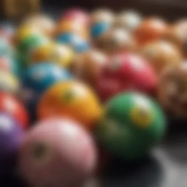 Artistic representation of lottery balls in a vibrant setting