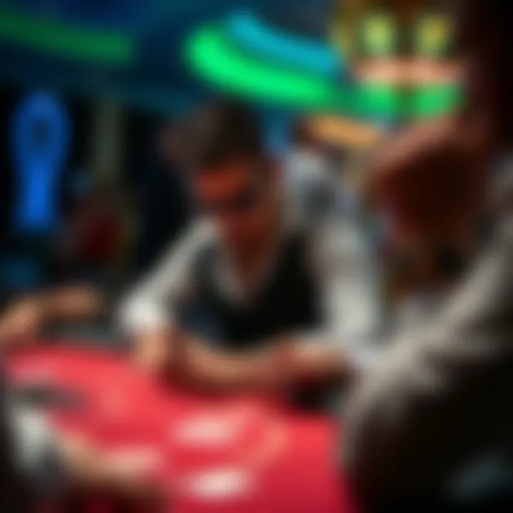 Exciting poker game in action