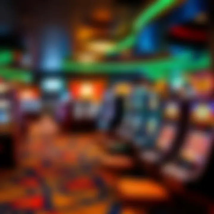 Luxurious gaming floor with vibrant machines