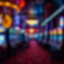 Vibrant gaming floor at a nearby casino