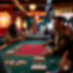 A vibrant scene showcasing a traditional Choctaw table game in action