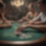 A dynamic poker table scene showcasing skilled players in action