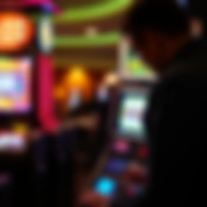 Player Engagement in Double Black Jack Player engaging with the Double Black Jack slot machine, focused on gameplay