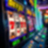 Close-up view of Double Black Jack slot machine interface with vibrant graphics