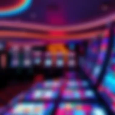 Tranquil gaming environment with Konami slots displayed