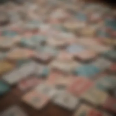 An assortment of free lottery tickets displayed on a table.