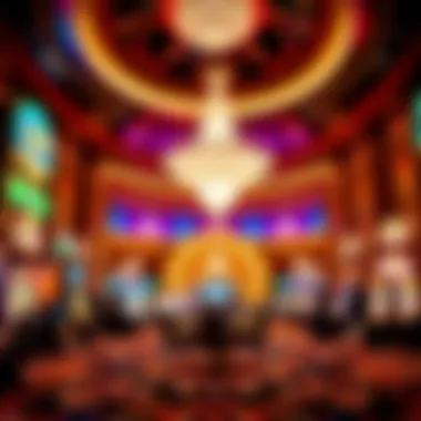 The lavish interior of the casino highlighting its opulent design