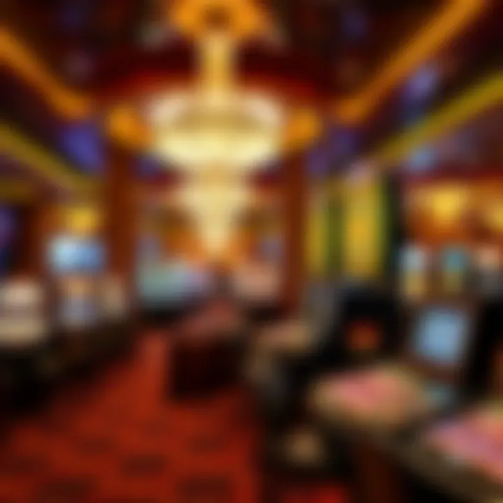 Inside a Lavish Las Vegas Casino Luxurious casino interior showcasing gaming tables