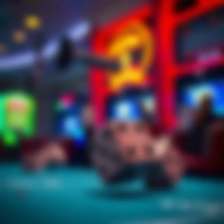 The Thrill of the Dice Roll Close-up of dice being thrown in a thrilling casino atmosphere