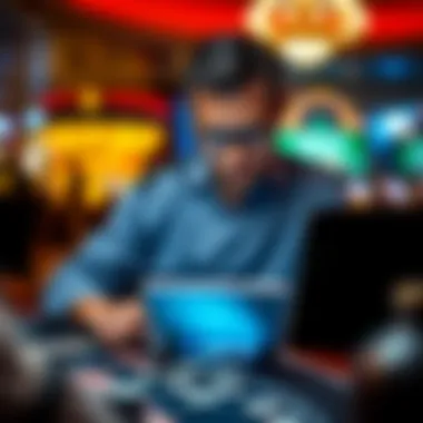 Strategic Insights for Online Poker Player analyzing poker strategies on a digital device