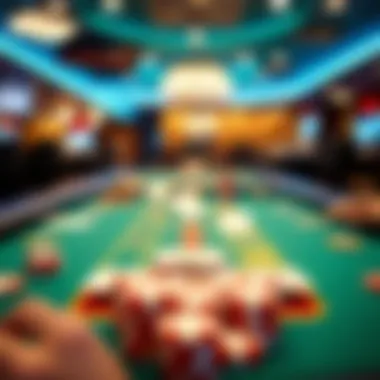 Engaging Virtual Poker Experience Virtual Texas Holdem poker table with vibrant graphics
