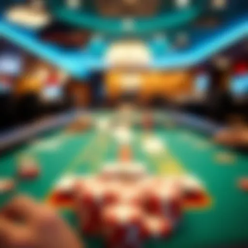 Engaging Virtual Poker Experience Virtual Texas Holdem poker table with vibrant graphics