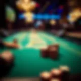 Poker Table Elegance in LA Elegant poker table setup with chips and cards