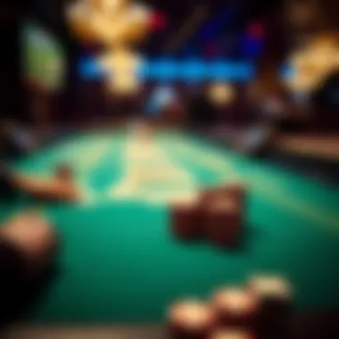 Poker Table Elegance in LA Elegant poker table setup with chips and cards