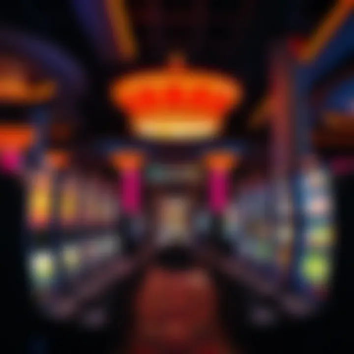 Vibrant casino setting showcasing luxury slot machines