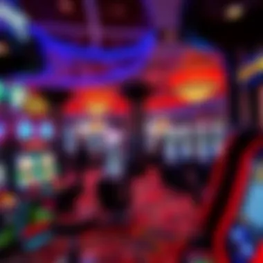 Exciting Gaming Floor of MGM Grand Casino DC Interior gaming area filled with vibrant slot machines and gaming tables