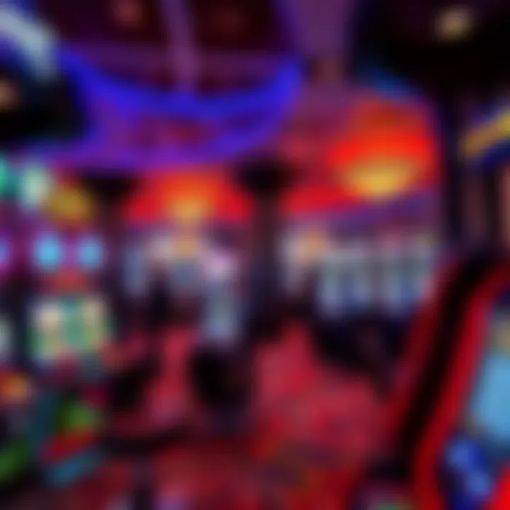 Exciting Gaming Floor of MGM Grand Casino DC Interior gaming area filled with vibrant slot machines and gaming tables