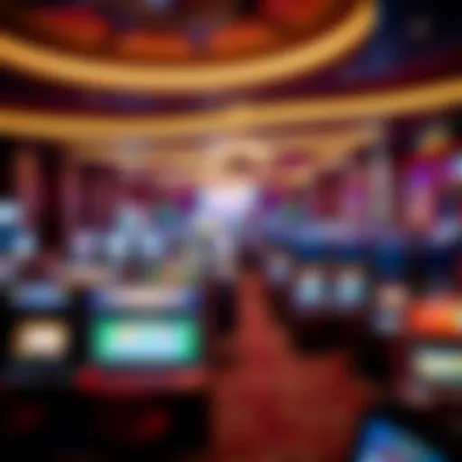 Vibrant Gaming Atmosphere at MGM Grand A vibrant gaming floor showcasing diverse casino games