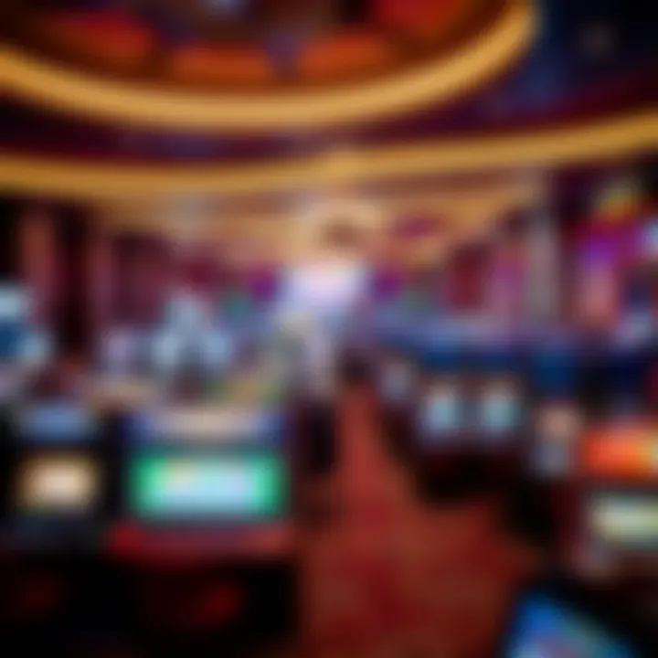 Vibrant Gaming Atmosphere at MGM Grand A vibrant gaming floor showcasing diverse casino games