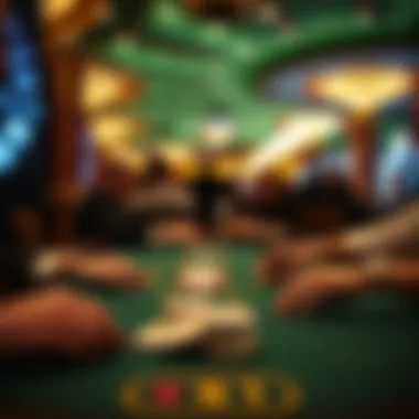 Intense Poker Gameplay Experience Close-up of a poker table with intense gameplay