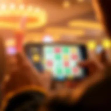 Player engaging with a new slot game on a mobile device