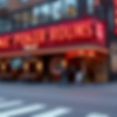 Exterior view of an iconic poker venue with vibrant nightlife atmosphere