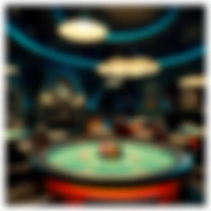 Luxurious Poker Room Interior Luxurious interior of a poker room showcasing modern design and comfort